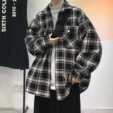 Advbridge Plaid Jackets Men Leisure All-match Loose Korean Style Temperament  Tender Stylish Slouchy Normcore Prevalent Advanced Ins