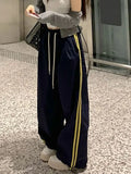 Advbridge Vintage Y2k Striped Pants Women Parachute Joggers Baggy Harajuku Oversized Hip Hop Streetwear Sweatpants Wide Trousers