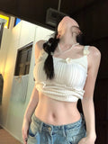 Advbridge Summer Women Knitted Vest 2000s Aesthetic Solid Slim Bodycon Camisole Casual Y2k Crop Tops Hot Sexy Kpop Kawaii Tanks 2024