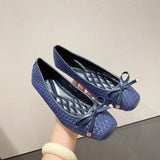 Advbridge 2024 Spring Summer Ballet flats Women Single Shoes Elegant Flat Ladies Brand Black Blue Plus Size 41 D061
