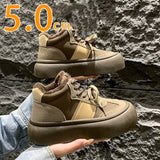 Advbridge 2024 Fashion Winter Women's Shoes Velvet Warm High Top Dad Shoes Comfortable Non-slip Flat Shoes Warm Cotton Casual Sports Shoes