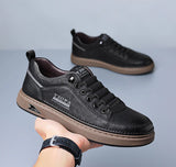 ADVBRIDGE  -  Casual Leather Shoes Men's 2025 Spring New Soft Leather Cowhide Mens Shoe Soft Sole Versatile Daily Board Shoes Men Loafers male