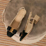 Advbridge Lady Sandals Elegant High Heels Women Summer New Shoes Buckle Toe Mules Shoes Thick Heels Platform Sandals Shoes Female Office