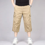 Advbridge  Summer Cropped Pants Men Multi Pocket Cargo Shorts Outdoor Sports Leisure Loose Shorts Fashion Youth Cotton Short Trousers