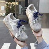 ADVBRIDGE  -  Women's Casual Shoes Ins Style De Training Shoes Soft Sole Non-slip Comfortable Running Sneakers Two Color Lace up Casual Shoes