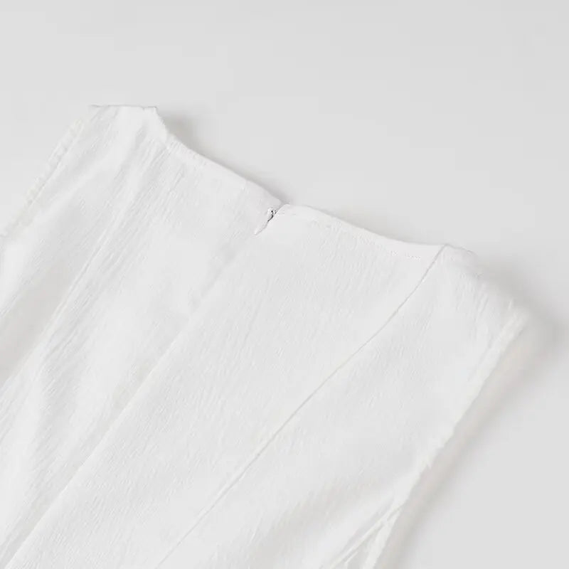 ADVBRIDGE  -  Women’s White Waist Dress Womens Dresses Sexy Shop Products Women's Summer Fashion Party Woman Short Sundress