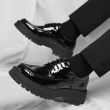 Advbridge 2025 Spring New Designer Leather Loafers Men Fashion Casual Platform Shoes Male British Style Stone Pattern Platform Shoes Men