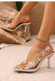 ADVBRIDGE  -  Women's Sandals High Heels Sandals For PVC Woman Shoes Summer Sandalias Mujer Bling Bling Heeled Sandals Summer Luxury Footwear