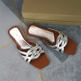 ADVBRIDGE  -  Women's Flat Slippers Fashion Breathable Hollow Cross Design Outdoor Slides Casual Sandals for Women Large Size 40 41