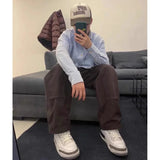 Advbridge knee canvas lumberjack trousers tide cargo pants men  jeans  men pants
