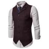 ADVBRIDGE Autumn/Winter New Fashion Men's Single Breasted Vest, European Size Men's Casual Suit Vest