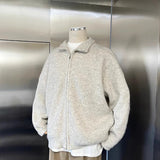 Advbridge Winter Men's Retro Knit Zipper Cardigan Sweater Long Sleeve Casual Streetwear Loose Leisure Korean Popular Knitwear Coat M-2XL