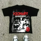 Advbridge Summer Simplicity Graphic T Shirts Y2k Tops Gothic Pure Cotton Oversized T Shirt Harajuku Clothes Streetwear Goth Women Clothing