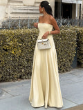 ADVBRIDGE  -  Sexy Strapless Long Sleeve Sexy Bodycon Maxi Prom Dress 2025 Fall Winter Elegant Women Outfit Evening Party Festival Long Dress