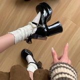 Advbridge Designer Women Dancing Party Mary Jane Shoes Fashion Cross Strap Buckle Shoes 2025 New Spring Autumn Wedding Pumps