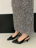 ADVBRIDGE  -  New Designer Sandals for Women Summer Slingback High Heels Dress Shoes Cross-tied Shallow Fashion Low Heel Mules Pumps Women