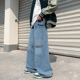 Advbridge Streetwear Spring Autumn Baggy Jeans Men Blue Wide Leg Denim Men's Pants Casual Fashion Oversize Straight Trousers