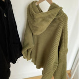 Advbridge Zipper Cardigan Sweater Women Knit Fall Winter Long Sleeve Harajuku Y2K Solid Jumper Loose Lazy Warm Vintage Basic Female Hoodie