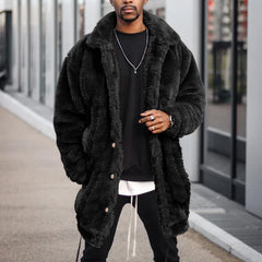 Advbridge Autumn And Winter Men's Faux Fur Coat Korean Fashion Slim Clothing Brown Fluffy Warm Coat Casual Male Top Thermal Jacket LOOSE