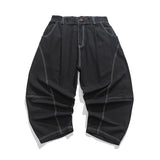 Advbridge Fashion Wide Leg Pants Men Cotton Casual Pants Men Harajuku Style Harem Pants Male Button Fly Trousers New Streetwear 5XL