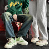 ADVBRIDGE  -  New Design Men Women Casual Skate Shoes Unisex Trendy Canvas Sneakers Breathable Soft Students Sports Shoes Lace Up 35-44