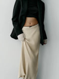 Advbridge Women Satin Skirt High Waist Midi Skirt Stylish Long Skirts For Women Fashion Chic And Elegant Woman Skirt Streetwear
