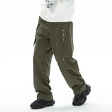 Advbridge Hip-hop Army Green Men Male Wide Leg Pants Autumn New High Street Multipockets Cargo Trousers Joggers Elastic Waist