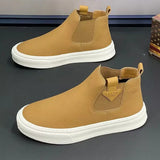 Advbridge High Top Sneaker Men Designer Ankle Boots Fashion Casual Microfiber Leather Upper Height Increased Flat Platform Board Shoes