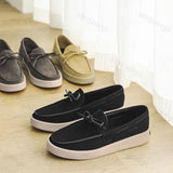 ADVBRIDGE  -  Autumn New Style Suede Casual Shallow Mouth Single Shoes for Men Fashion Trendy Slip on Comfortable Lace Up Chunky Sneakers