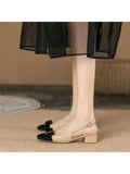 Advbridge Lady Sandals Elegant High Heels Women Summer New Shoes Buckle Toe Mules Shoes Thick Heels Platform Sandals Shoes Female Office