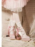 Advbridge French Fairy Lace-Up Single Shoe Ballet Thick With Lolita Design Sense Of Minority Evening Gentle Evening Wind Pumps