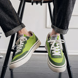 ADVBRIDGE  -  Summer Pink Canvas Shoes For Man Large Size 48 Korean Trendy Men's Vulcanize Shoes Low Top Lace-up Skateboarding Sneakers Male