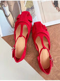 ADVBRIDGE  -  Women's Closed Toe Sandals Shoes Suit Female Beige Buckle Breathable Summer Heels Black New Low Girls Comfort Gladiator