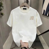 Advbridge Men‘s Wintern outfits 2024 Summer Korean Version Loose Casual Oversized Comfortable and Breathable Round Neck Printed Short Sleeved T-shirt for Men Advbridge Men‘s Wintern outfits