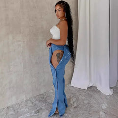 Advbridge Jeans Women Denim Pant Long Pants Slim Fit Tight High Waist Solid Casual Regular Button Pocket Sexy Trousers Summer 2024