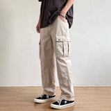Advbridge Pocket Cargo Nine-Point Pants For Men In Autumn American High Street Hip-Hop Loose Straight Wide-Leg Casual Long Pants For Men