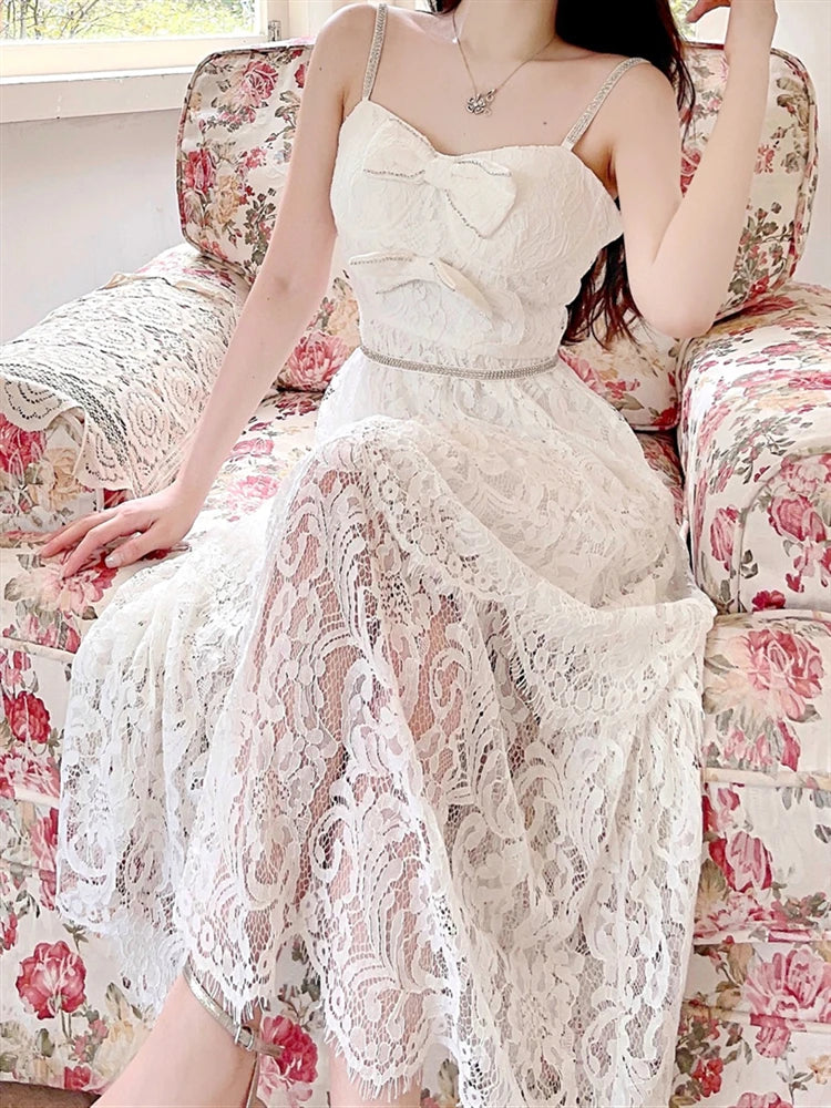 Advbridge Sundress Women Beach Lace Woman Runway Summer Party Vintage Sexy Backless Dresses Dress Boho 2023 Embroidery Sleeveless Vestido