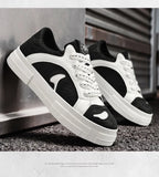 ADVBRIDGE  -  Men's White Shoes Spring Autumn New Outdoor Non Slip Comfort Platform Sneakers Height Increase Fashion Lace Up Casual Shoes