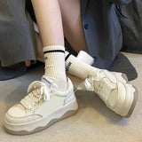 ADVBRIDGE  Kawaii Platform Sneakers Casual Vintage White Women's Sports Shoes Vulcanize Cute Lolita Chunky Tennis Female Korean Footwear