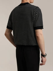 ADVBRIDGE  -  Outfit Striped Contrast Male T-Shirts Graphic Cool Tee Shirt High-Quality Oversized Comfortable T Shirt Comfort Soft Q274