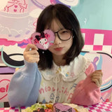 Advbridge Sweet Kawaii Peter Pan Collar Lace Shirts Women Spring New Long Sleeve White Blouses All-match Star Print Bottoming Tops