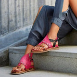 ADVBRIDGE  -  35-43 yards big yards flat sandals Roman shoes new clip toes exposed toes punk European and American style