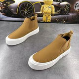 Advbridge High Top Sneaker Men Designer Ankle Boots Fashion Casual Microfiber Leather Upper Height Increased Flat Platform Board Shoes