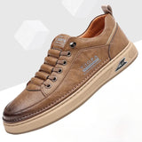 ADVBRIDGE  -  Casual Leather Shoes Men's 2025 Spring New Soft Leather Cowhide Mens Shoe Soft Sole Versatile Daily Board Shoes Men Loafers male