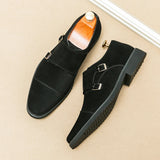 Advbridge New Classic Dress Wedding Shoes Men's Frosted Suede Derby Leather Shoes Black Casual Man Footwear Gentleman Business Male shoes