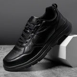 Advbridge Men's Business Leather Shoes Soft Moccasin Shoes Comfortable Casual Shoes for Men Autumn Solid Black White Men Sneakers