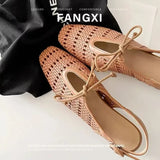 ADVBRIDGE  -  Niche Design Hollow Out Breathable 2025 Summer New Buckle Strap Women's Sandals Baotou Square Heel Bow Tie Casual Sandals Women
