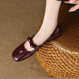 Advbridge -  New Women Mary Jane Shoes Red Ladies Footwear Japanese Style Lolita Low Heel Elegant Bow Leather Shoes Chunky Heel Shoes