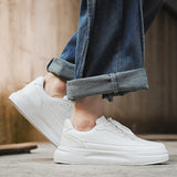 Advbridge Thick Bottom Leather Fashion Shoes Men 2023 All-match Male Comfortable Outdoor Walking Shoe Hot Sale Luxury Brand Mens Sneakers