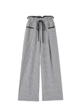 Advbridge  Sweet Black Women Plaid Pants Coquette Japanese Style Cute Wide Leg Trousers Harajuku Kawaii Palazzo Pants Vintage Y2k